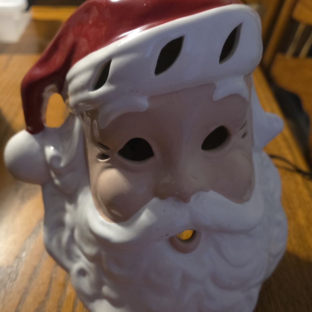Santa Claus Ceramic Candle Holder